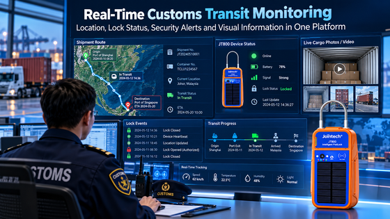 JT800 Customs ECTS Electronic Lock for Intelligent Transit Cargo Monitoring